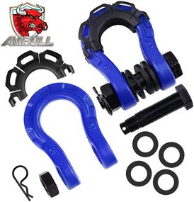 img 3 attached to 🔵 AMBULL Shackles Upgrade - 3/4&#34; D Ring Shackle (2 Pack) | 70,000 lbs Break Strength | Includes 7/8&#34; Pin, Isolator and Washer Kits | Tow Strap, Winch, Off-Road Truck Vehicle Recovery | Blue