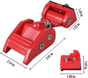 img 2 attached to 🔒 Nakuuly Adjustable RED Aluminum Hood Latches Lock Catch Kit for Jeep Wrangler JK, JKU Rubicon Sahara Sport 2007-2018 - No Drilling Needed, 1 Pair