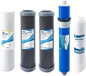 img 4 attached to 💧 Azure Cube Water Systems RO-90 ROES-UV75 ROES-PH75 Compatible 100GPD Complete Reverse Osmosis Water Filter Replacement System Set Standard Stage 1-5 standard 10-inch RO system AC5STG75
