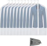 vickert hanging garment bag – pack of 10 lightweight suit bags, dust-proof clear garment bags with full zipper – ideal for closet storage and travel логотип