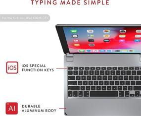 img 1 attached to 🔌 Brydge 12.9 Keyboard: Ultimate Aluminum Bluetooth Wireless Keyboard for iPad Pro 12.9 inch (2017/2015 Models) with Backlit Keys & Long Battery Life in Space Gray