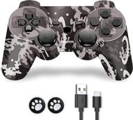 🎮 cforward ps3 controller - wireless double shock & 6axis gamepad for playstation 3 - charger & thumb grips included logo