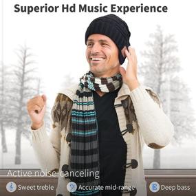 img 1 attached to Enhanced Bluetooth Beanie Hat with HD Stereo| Bluetooth 5.0 Wireless Smart Beanie Headset |Headphones | Unique Christmas Tech Gifts - Black