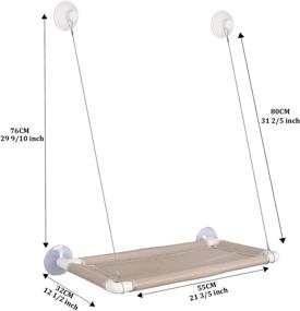 img 1 attached to 🐱 Angela&amp;Alex Cat Window Perch: Sturdy Knob Suction Cups, Window-Mounted Space Saver for Cats - Holds 30 lbs!