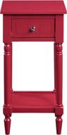 convenience concepts french country khloe accent table 🔴 - stunning cranberry red design to elevate your space logo