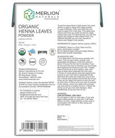img 2 attached to Merlion Naturals Henna Leaves Powder – 100% Pure and Natural Hair/Beard Dye (8oz, 227g)