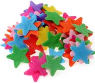 🌟 200-piece multicolor star shaped fabric embellishments felt pads appliques for diy craft decoration and sewing handcraft logo