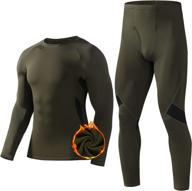 🌡️ runhit men's thermal underwear set: stay warm with fleece lined long johns and base layer for cold weather logo