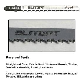 img 1 attached to Wood Jigsaw Blades 25-Pack T101BR Reverse-Tooth for Clean-Cut 4-Inch 10 TPI T-Shank with Reverse Pitch