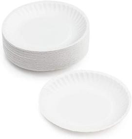 img 4 attached to 🍽️ Hygloss Paper Plates 6-Inches - Uncoated White Plate - Multipurpose Foodware, Events, Crafts, Eco-Friendly - Recyclable & Disposable, 100 Pack