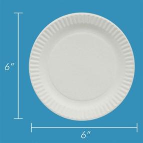 img 3 attached to 🍽️ Hygloss Paper Plates 6-Inches - Uncoated White Plate - Multipurpose Foodware, Events, Crafts, Eco-Friendly - Recyclable & Disposable, 100 Pack