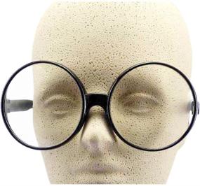 img 1 attached to 🕶️ Bold Black Big Round Eye Glasses: A Stylish Statement for Your Eyes