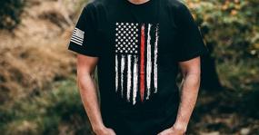img 3 attached to Thin American Patriotic Shirts Women Men's Clothing in T-Shirts & Tanks