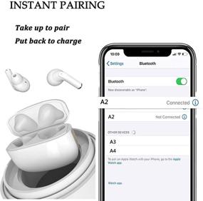 img 1 attached to A2 Беспроводные наушники Pianogic: Водонепроницаемые Bluetooth наушники с микрофонами, длительное время проигрывания, шумоподавляющие стерео-наушники для спорта, дома, офиса - белые