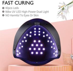 img 3 attached to 💅 ZMteam 168W Portable UV LED Nail Lamp - Fast Drying Gel Nail Polish Dryer with 4 Timers Setting, Auto Sensor, LCD Display - Professional Gel Manicure Curing Lamp for Salon and Home (Pink)