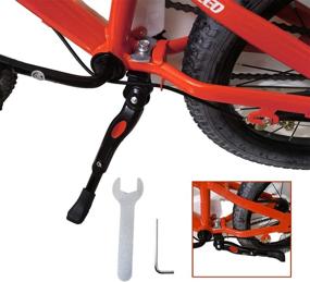 img 4 attached to 🚲 VECKUSON Kickstand for Kids Bike - Adjustable Center Mount for 16-22 Inch Bicycles - Aluminum Alloy Kickstand for Mountain and Road Bikes - Suitable for Adults and Children