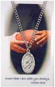 img 1 attached to ⚽ St. Christopher Football Medal for Boys with Prayer Card