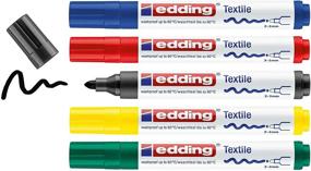 img 4 attached to Edding 4 4500 5S Textile Marker Set