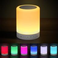 🎵 colorful bluetooth speakers with dimmable touch bedside lamp: perfect gift idea for teenage girls/boys (ages 10-14) логотип