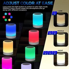 img 2 attached to 🎵 Colorful Bluetooth Speakers with Dimmable Touch Bedside Lamp: Perfect Gift Idea for Teenage Girls/Boys (Ages 10-14)