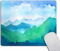 🖱️ customized gaming mouse pad - rectangle non-slip rubber mousepad with mountain watercolor design logo