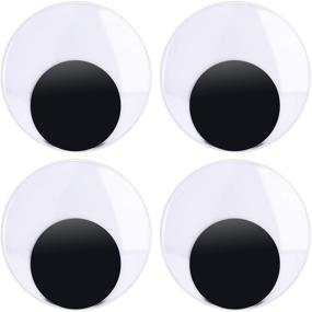 img 3 attached to 👀 Set of 4 Large 4-Inch Wiggle Googly Eyes for DIY Crafts and Decorations