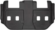 🚗 husky liners 19281 weatherbeater 3rd seat floor mat for 2015-19 escalade esv, suburban, yukon xl - black logo