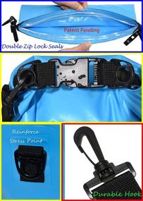 img 2 attached to Freegrace Waterproof Dry Bags Set of 3 - Ultimate Water Submersible Bags for Swimming, Kayak, Rafting & Boating - Includes Waist Pouch & Phone Case with Detachable Shoulder Strap