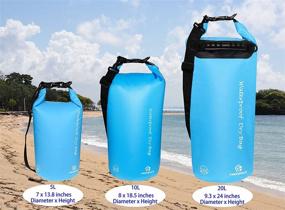 img 3 attached to Freegrace Waterproof Dry Bags Set of 3 - Ultimate Water Submersible Bags for Swimming, Kayak, Rafting & Boating - Includes Waist Pouch & Phone Case with Detachable Shoulder Strap