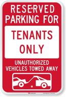 🚫 smartsign reflective reserved unauthorized vehicles logo