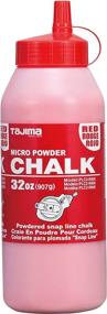 img 4 attached to 🔴 Tajima Micro Chalk - Ultra-Fine Red 32 oz (907g) Snap-Line Chalk: Durable Bottle &amp; Easy-Fill Nozzle - PLC2-R900