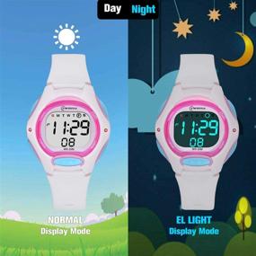 img 1 attached to 🌊 Waterproof Multi-Functional Wristwatches for Girls - Digital Children's Watches