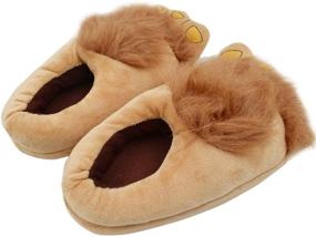 img 1 attached to 👣 Ibeauti Little Kids Furry Monster Adventure Slippers, Cozy Novelty Warm Winter Hobbit Feet Costume Slippers for Boys and Girls