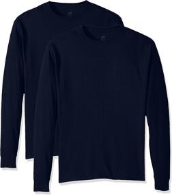 img 2 attached to Hanes Comfortsoft Long Sleeve T Shirt Light Men's Clothing: Ultimate Comfort and Style Combined