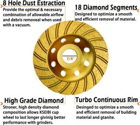 img 2 attached to 🔹 KSEIBI 644052 4.5-Inch (115 mm) Super Turbo Diamond Cup Wheel