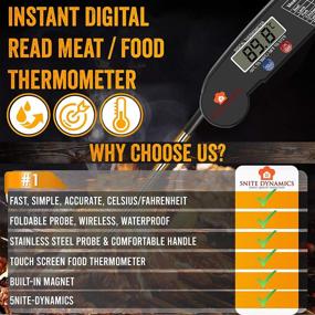 img 1 attached to 🌡️ 5NITE-DYNAMICS Outdoor & Meat Thermometer: Digital Food Thermometer for BBQ, Grilling, Smoking, Baking, and Cooking - Kitchen Thermometer Digital