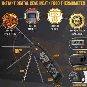 img 2 attached to 🌡️ 5NITE-DYNAMICS Outdoor & Meat Thermometer: Digital Food Thermometer for BBQ, Grilling, Smoking, Baking, and Cooking - Kitchen Thermometer Digital