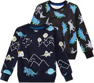 qtake fashion crewneck children's sweatshirt - stylish boys' tops, tees & shirts for trendy looks logo