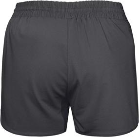 img 2 attached to 🩳 Blevonh Women's Yoga Running Shorts - 2-in-1 Workout Athletic Shorts with Pockets, Sizes S-3XL