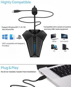 img 1 attached to Plug & Play USB Desktop Microphone for PC Laptop, Cardioid Mic with Mute Button & Volume Control, Windows/Mac Compatible - Ideal for YouTube, Skype, Recording, Gaming (CM008, 1.8/6ft)