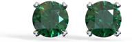 solitaire earrings swarovski crystal rhodium plated base metal logo