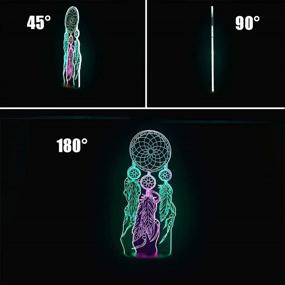 img 3 attached to HIPIYA Dream Catcher LED 3D Illusion USB Night Light Dreamcatcher Lamp Festival Present Birthday Gift For Baby Boy Girl Kid Old Parent Mother Nursery Bedroom Decoration Room Home Decor (Dream)