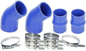 img 4 attached to 🔵 BLACKHORSE-RACING Heavy Duty Blue Silicone Intercooler Boot Kit Compatible with 1994-2002 Dodge Ram 5.9L Diesel