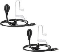 🎧 abbree original 2-pin detachable headset: clear acoustic tube earpiece for baofeng uv5r uv-82 bf-888s bf-f8hp series walkie talkie (2pack) logo