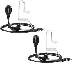 img 4 attached to 🎧 ABBREE Original 2-Pin Detachable Headset: Clear Acoustic Tube Earpiece for Baofeng UV5R UV-82 BF-888S BF-F8HP Series Walkie Talkie (2Pack)