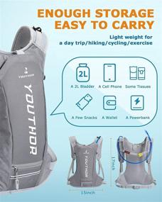 img 1 attached to 🎒 Hydration Backpack with 2L Bladder | Youthor Hydration Pack for Hiking with Water Bladder