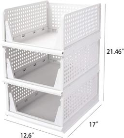 img 3 attached to Foldable Cloth Drawer Organizer - 3-Layer Wardrobe Storage Rack with L-Sized Compartments for Organizing and Classification