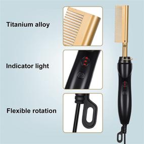 img 1 attached to Electric Comb Hair Straightener Straightening