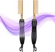 electric comb hair straightener straightening logo