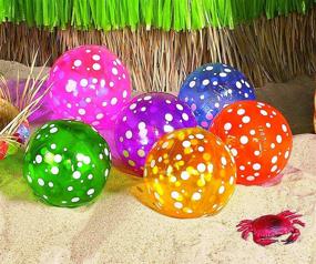 img 1 attached to 🏖️ Fun Express Inflatable Polka-Dot Beach Balls - Pack of 12 in 6 Colors for Pool Parties, Summer Water Fun, Birthdays - Great for Adults and Kids - Bulk Buy